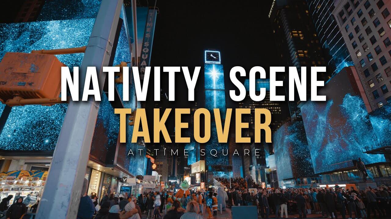 Nativity Scene Takes Over Time Square Billboards La Jolla Insiders